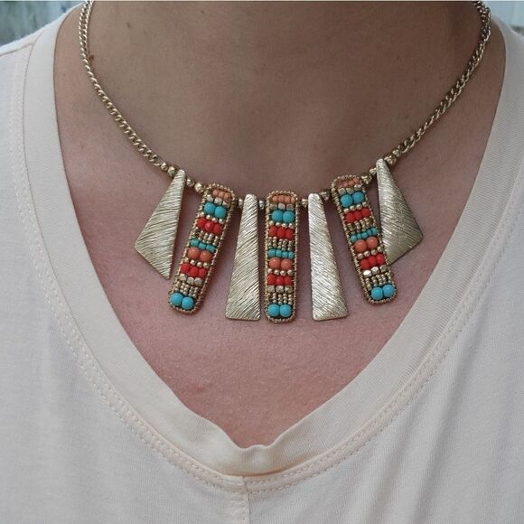 Textured collar necklace - Picture 1 of 4